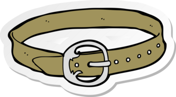 sticker of a cartoon old belt png