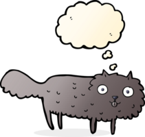 cartoon furry cat with thought bubble png