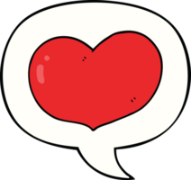 cartoon love heart with speech bubble png