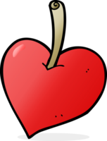 cartoon love heart apple png