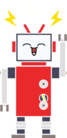 plano color retro dibujos animados de un robot png