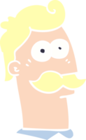 caricatura, garabato, hombre, con, bigote png