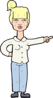 cartoon woman pointing png