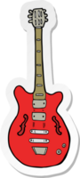 sticker of a cartoon electric guitar png