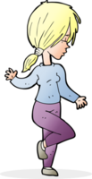 cartoon girl dancing png