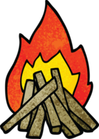 Cartoon-Doodle-Lagerfeuer png