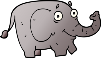 dessin animé doodle éléphant drôle png