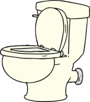 hand- getrokken tekenfilm tekening van een badkamer toilet png