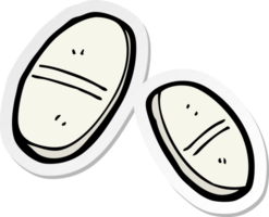 sticker of a cartoon painkillers png