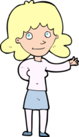 cartoon friendly woman png