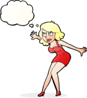 cartoon female spy with thought bubble png