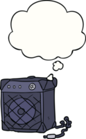 cartoon guitar amp with thought bubble png