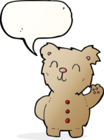 cartoon teddy bear with speech bubble png