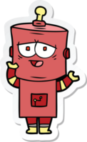 sticker of a cartoon robot png