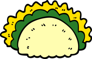 cartoon doodle healthy taco png