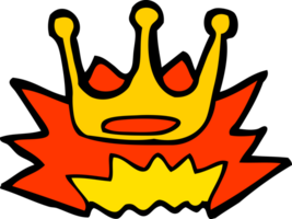 symbole de couronne de dessin animé png