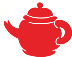 hand drawn cartoon doodle of a blue tea pot png