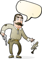 cartoon wild west cowboy with speech bubble png