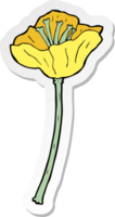 pegatina de una flor de dibujos animados png
