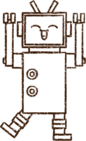 dibujo al carboncillo de un robot png