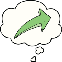 cartoon arrow with thought bubble png