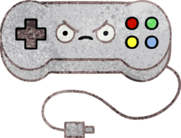 retro grunge texture cartoon of a game controller png