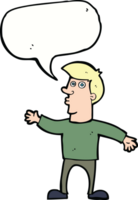 cartoon worried man with speech bubble png