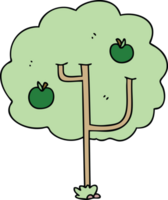 main tiré excentrique dessin animé arbre png