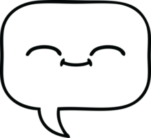 line drawing cartoon of a speech bubble png