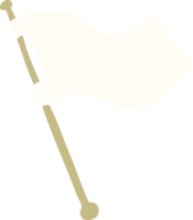 cartoon doodle white flag waving png