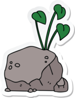 sticker of a quirky hand drawn cartoon vines png