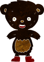 cartoon black bear cub png