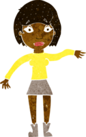 cartoon verraste vrouw png