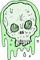 cartoon slimy skull png