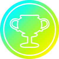 copa de trofeo circular en espectro de gradiente frío png