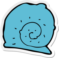 pegatina de una concha de caracol de dibujos animados png