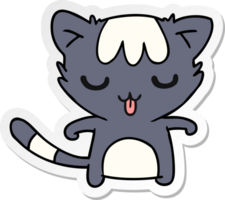 sticker tekenfilm van een kawaii schattig wasbeer png