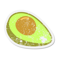 etiqueta engomada del grunge de aguacate png