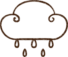 dessin au fusain nuage de pluie png