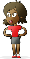 cartoon woman with hands on hips png