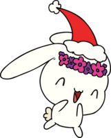 weihnachtskarikatur von kawaii kaninchen png