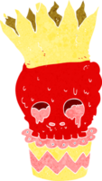 dibujos animados de cupcake de calavera espeluznante png