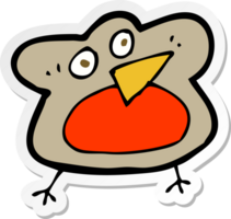 sticker of a funny cartoon robin png