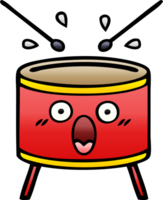 gradiënt gearceerde cartoon drum png