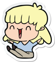 sticker of a cartoon woman png