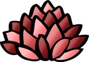 doodle de desenho animado flor de lótus png