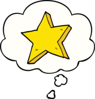 cartoon star and thought bubble png