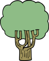 cartoon doodle blooming tree png