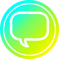 speech bubble circular in cold gradient spectrum png