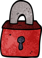 cadenas verrouillé doodle dessin animé png